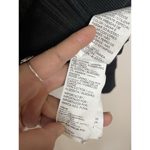 Puma X BMW Motorsport Full Zip Up Cropped Jacket Women’s Small Black Performance - Picture 4 of 6